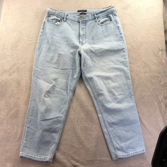 Aeropostale Womens Mom Jeans 16 Regular Blue Light Wash Denim Casual Stretch - Picture 13 of 14